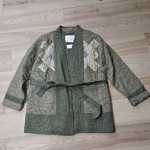 Anthropologie Patchwork Quilted Utility Jacket